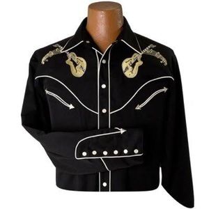 Black Scully rock and roll guitar shirt